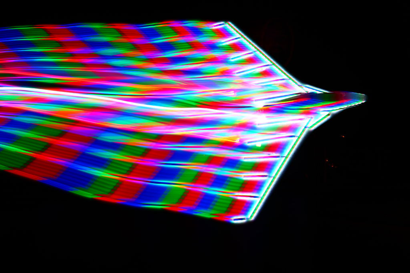 Illustration for article titled Who Needs Fireworks When You've Got a Psychedelic LED Rave Plane?